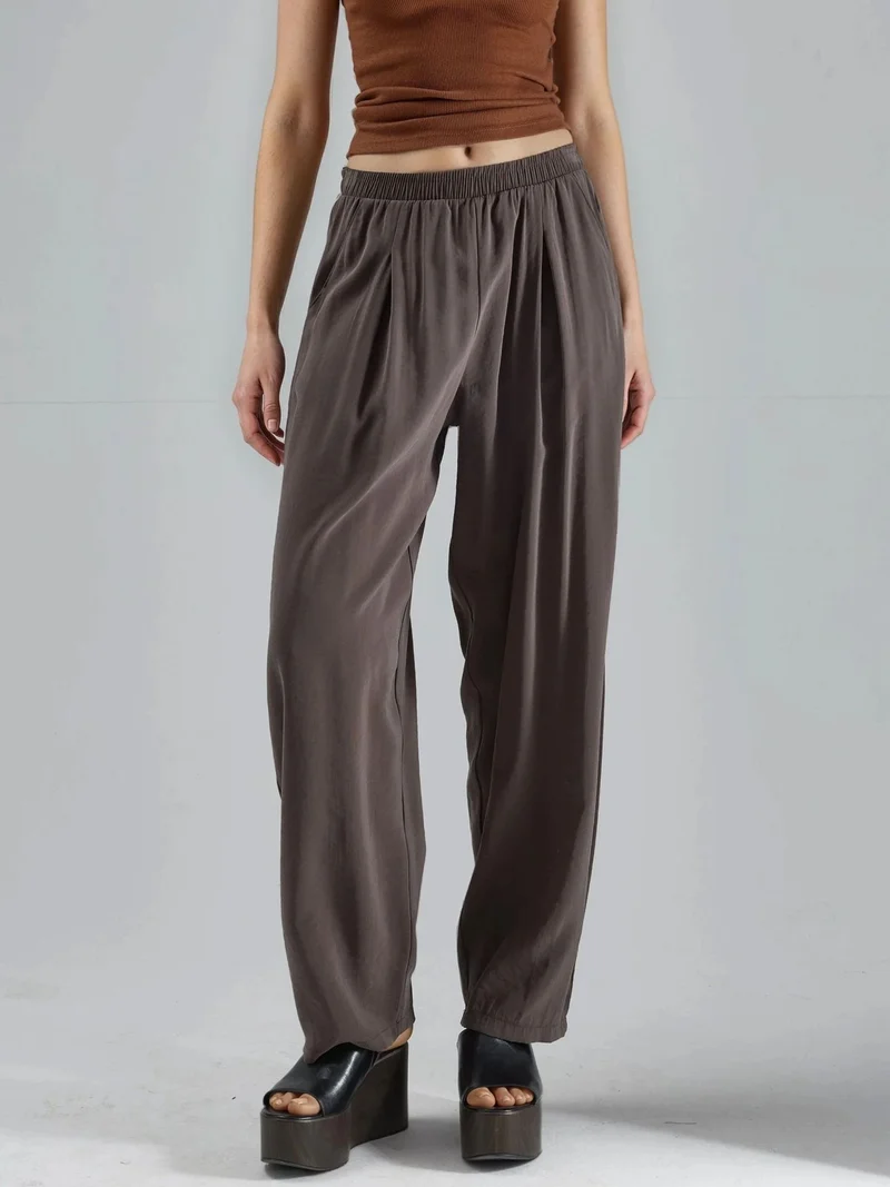 بوسيم BUSEM Wide Leg Pleated Pants